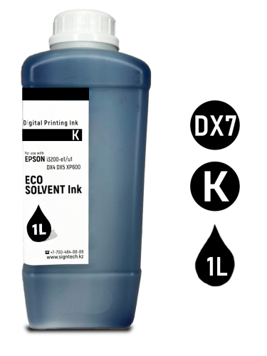 Краска Eco сольвент I3200 (K) (Черный) 1L