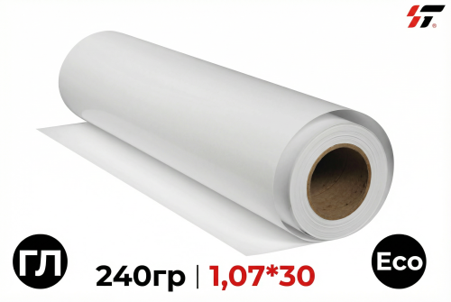Фотобумага Экосольвент 240гр глянцевая (1,07*30 м)