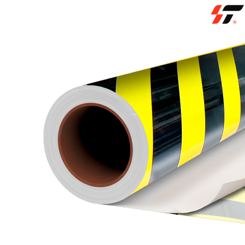 Светоотражающая пленка DIDAX 8015 желто-черная  (1,22*41 м) метражом 