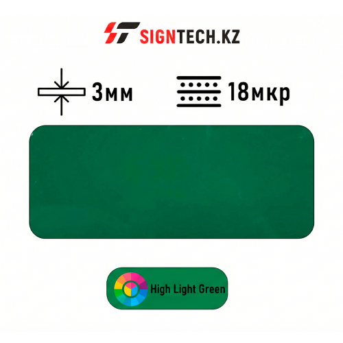 Алюкобонд OYU Bond 3мм 18 мкр Зеленый Глянцевый 8859