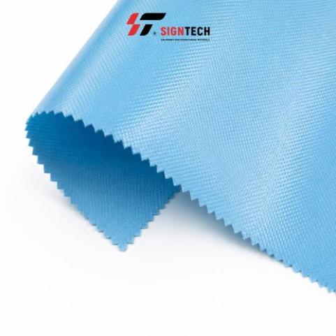 Тентовая ткань 650гр Голубой 2,5м*50м PVC Tarpaulin (1000*1000/23*23)