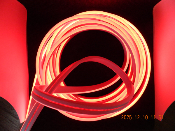 Гибкий неон Красный 6 мм*100 м*7.2W*12V*120D/m