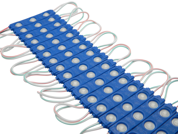 Диоды 3-х точечные Синие с линзой 2835-6113-G5-13000К-1.2W