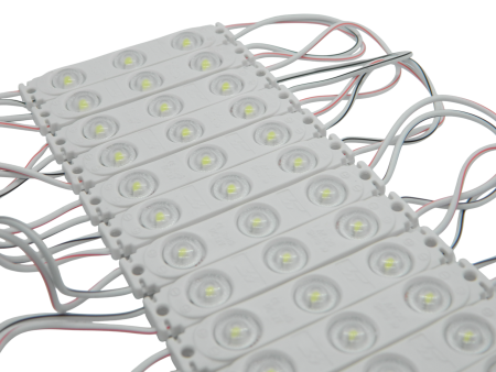 Диоды 3-х точечные Белые c линзой 2835-7314-10000К-0.9W